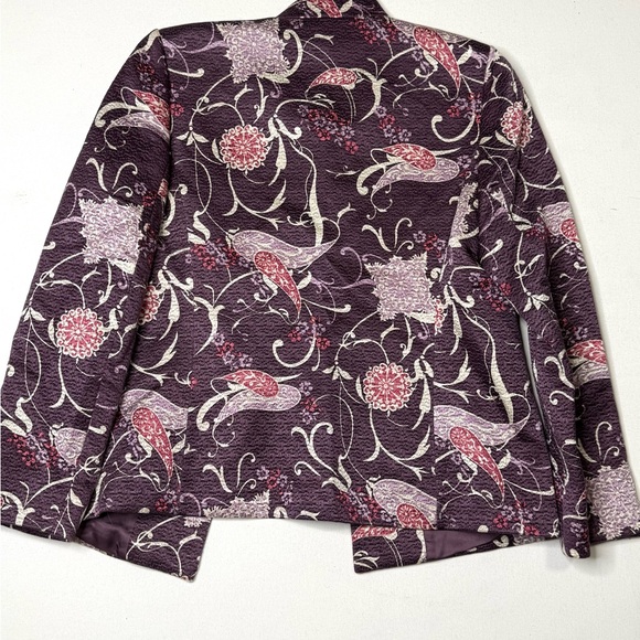 Linda Allard Ellen Tracy Jackets & Blazers - Linda Allard for Ellen Tracey Floral Purple Brocade Size 10